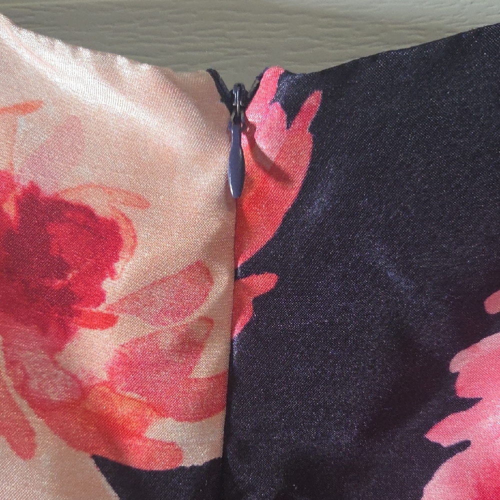 Jessica Howard Navy Midi Dress with Pink Floral Print - Picture 9 of 10